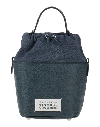 Maison Margiela Woman Handbag Navy Blue Size - Bovine Leather, Cotton, Polyester, Brass, Zinc