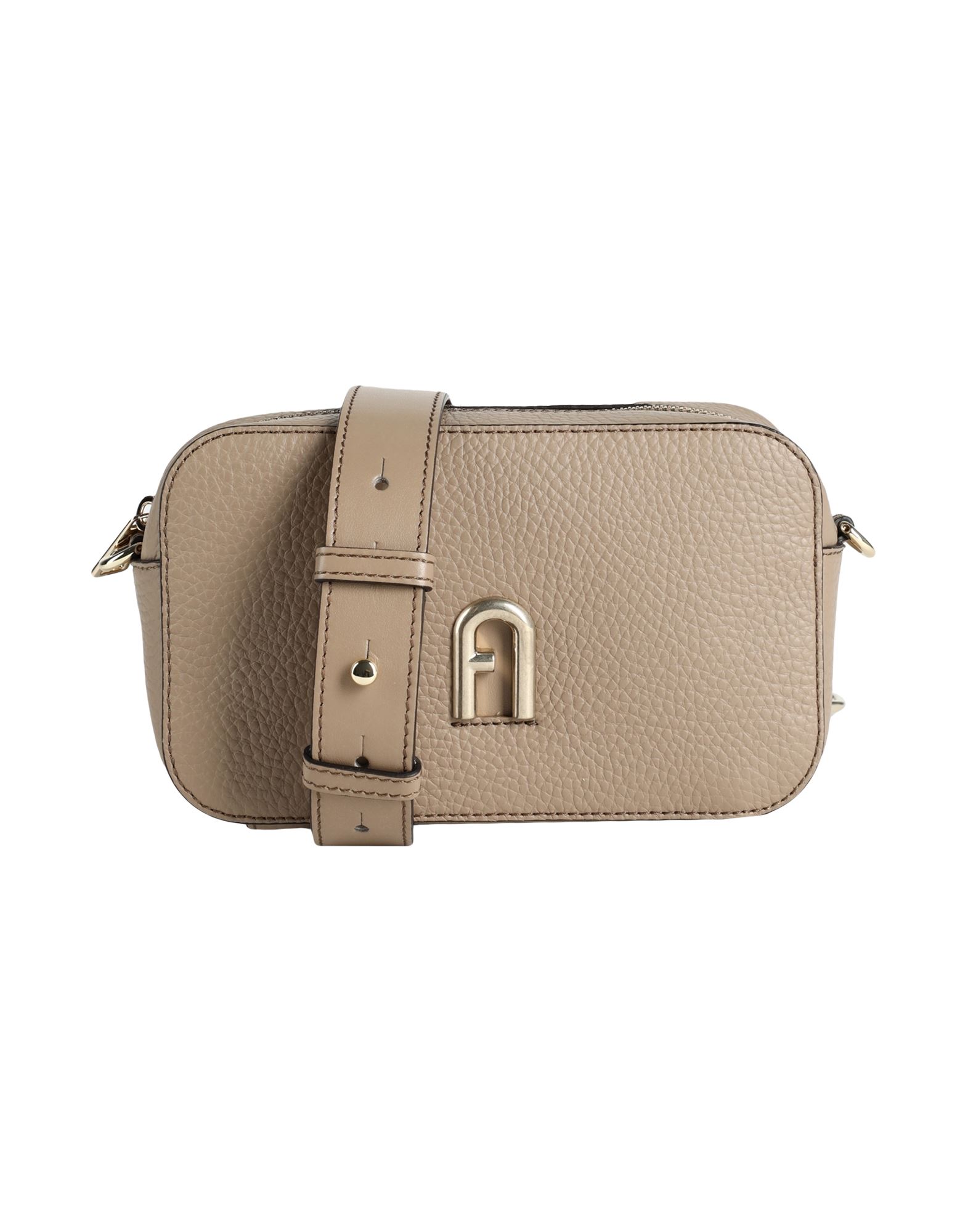 FURLA FURLA FURLA PRIMULA MINI CROSSBODY WOMAN CROSS-BODY BAG DOVE GREY SIZE - CALFSKIN