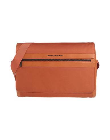 Piquadro Man Cross-body Bag Orange Size - Bovine Leather, Eva (ethylene - Vinyl - Acetate), Polyeste
