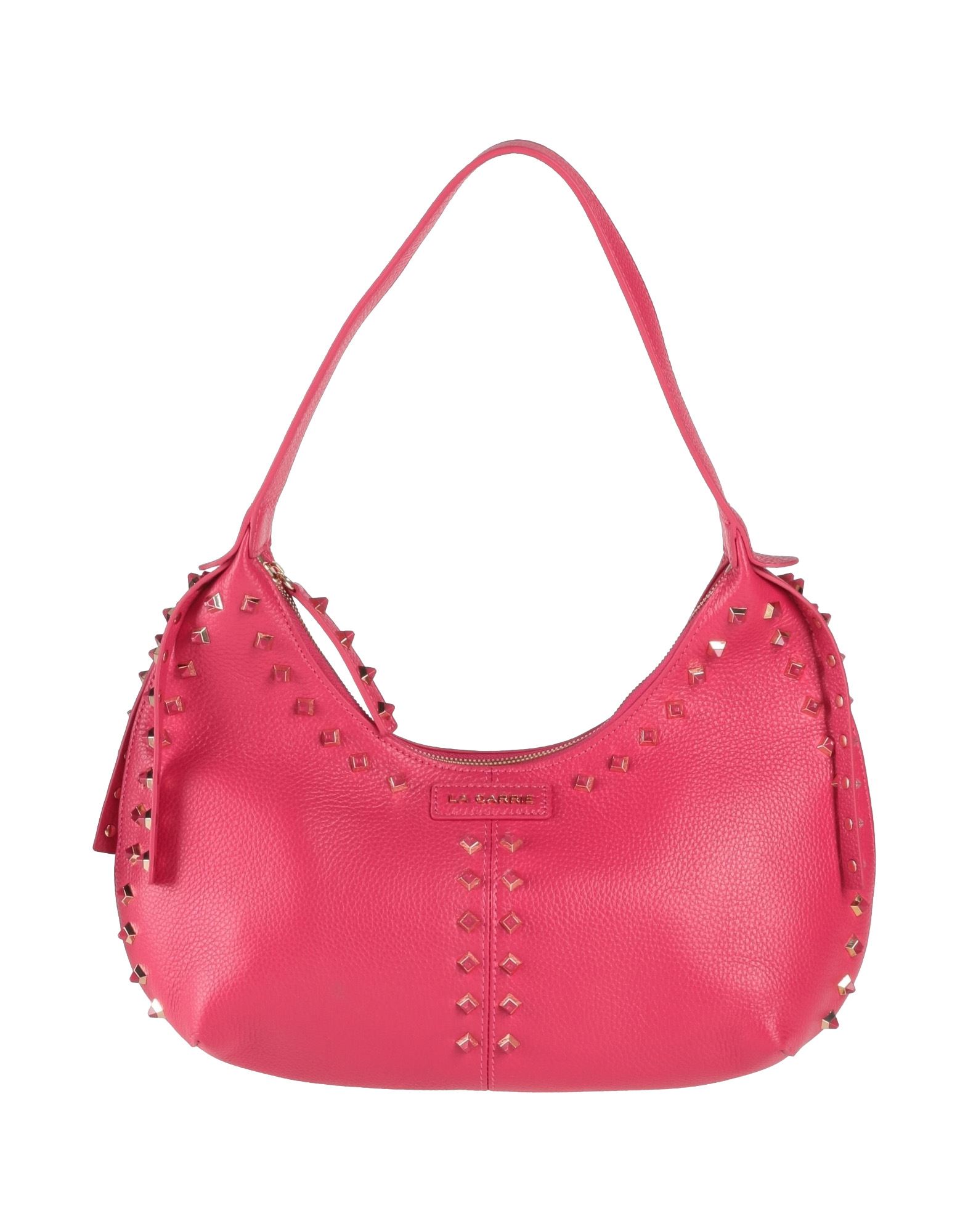 Shop La Carrie Woman Shoulder Bag Fuchsia Size - Soft Leather