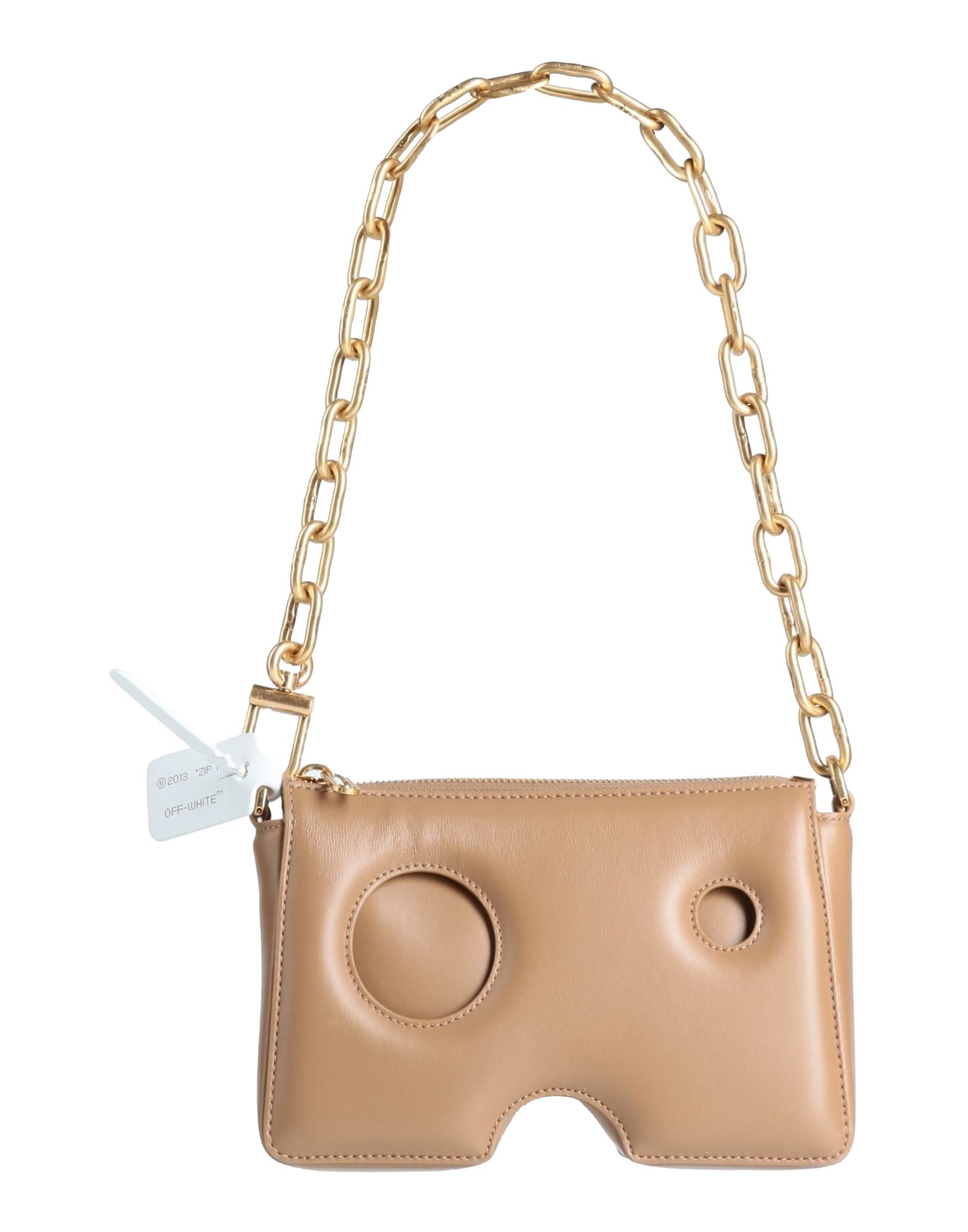Off-white Woman Shoulder Bag Light Brown Size - Soft Leather In Beige