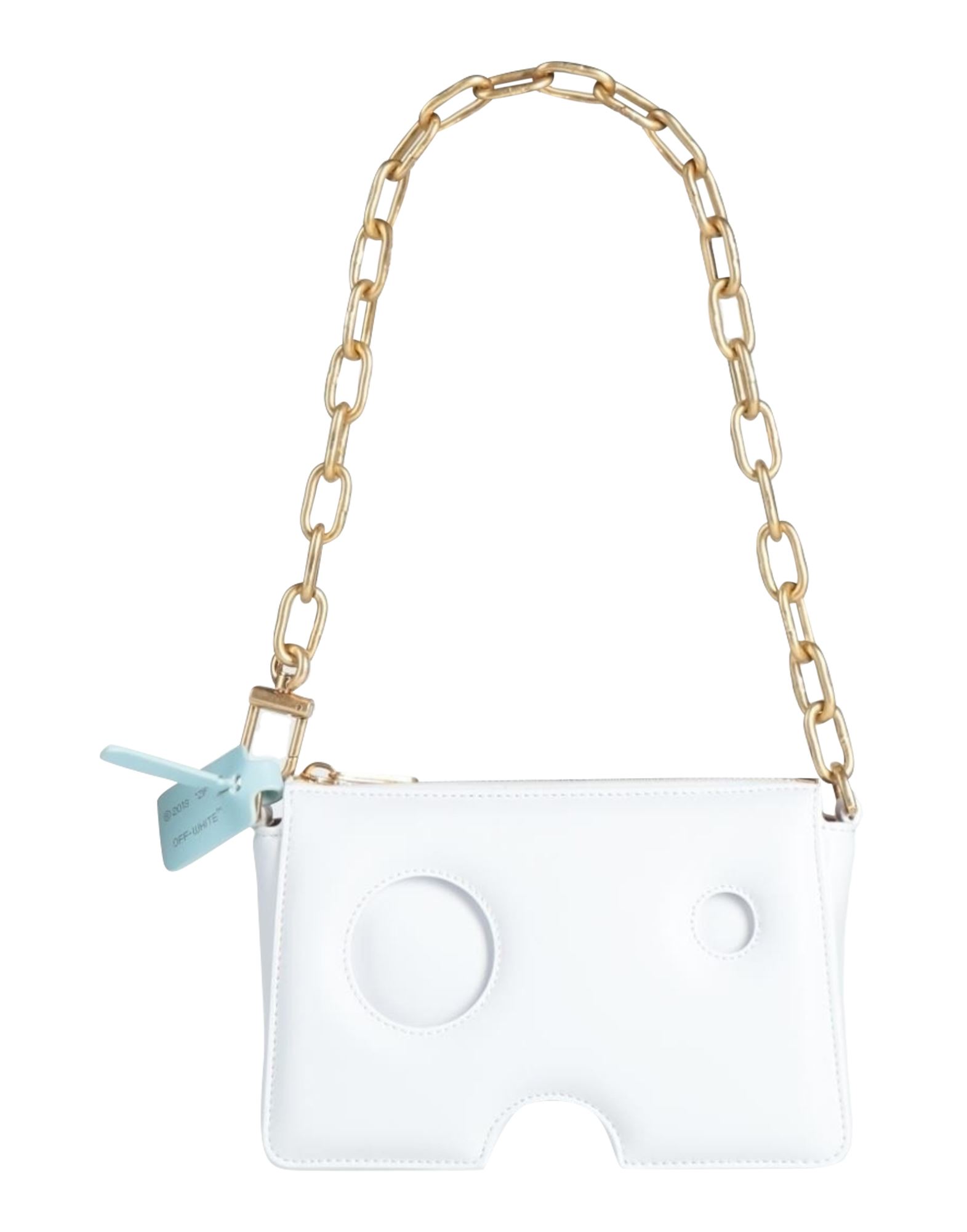 Off-white Woman Shoulder Bag Sky Blue Size - Soft Leather