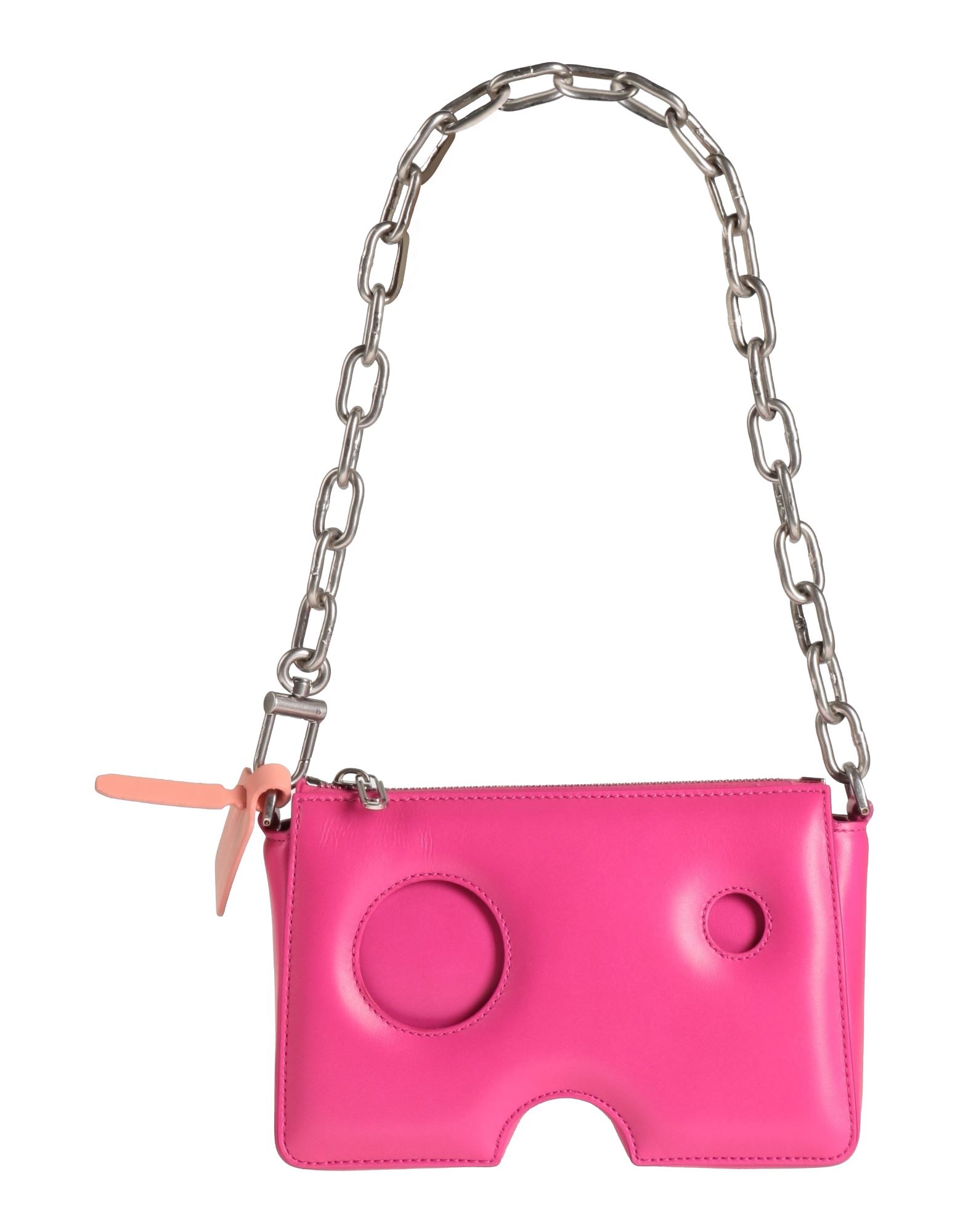 Off-white Woman Shoulder Bag Fuchsia Size - Soft Leather In Pink