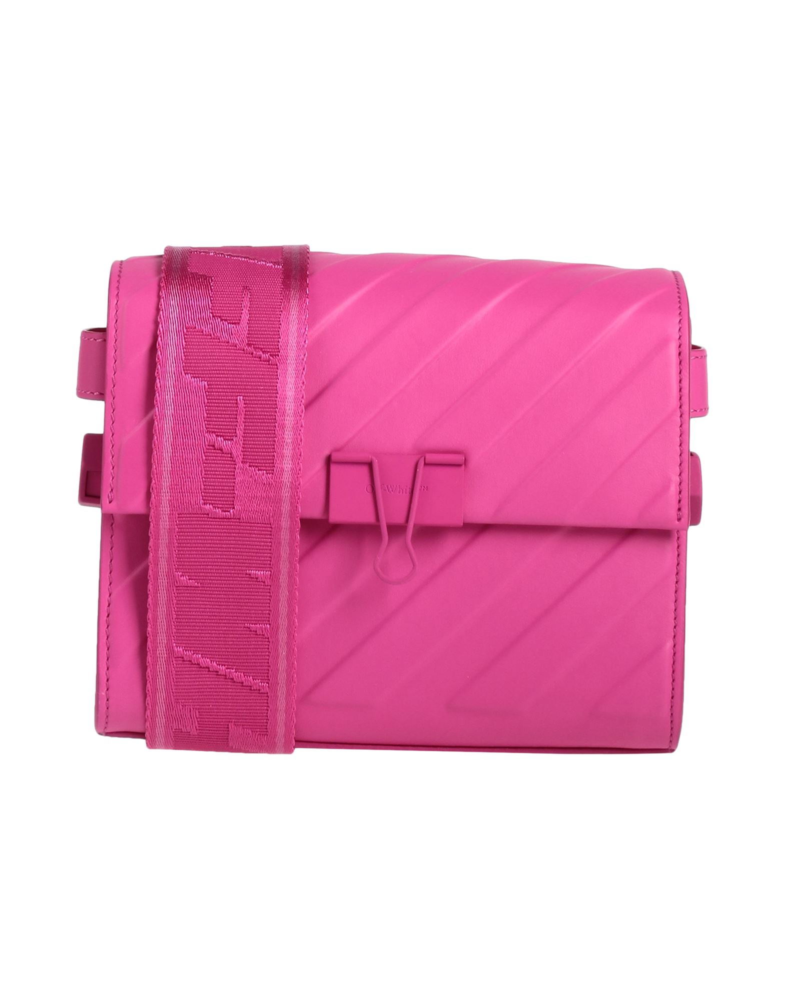 Off-white Woman Cross-body Bag Fuchsia Size - Soft Leather In Pink