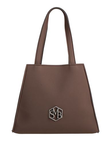 Save My Bag Woman Handbag Dark Brown Size - Polyamide, Elastane