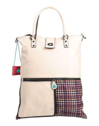 Shop Gabs Woman Handbag Beige Size - Leather, Textile Fibers