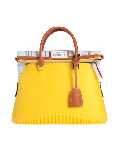 Maison Margiela Woman Handbag Yellow Size - Rubber, Bovine Leather, Cotton, Polyester, Zinc