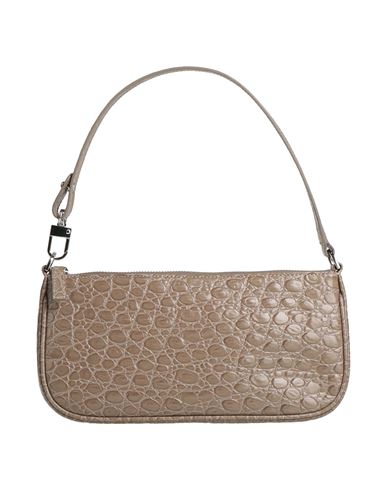 Shop By Far Woman Handbag Khaki Size - Bovine Leather In Beige