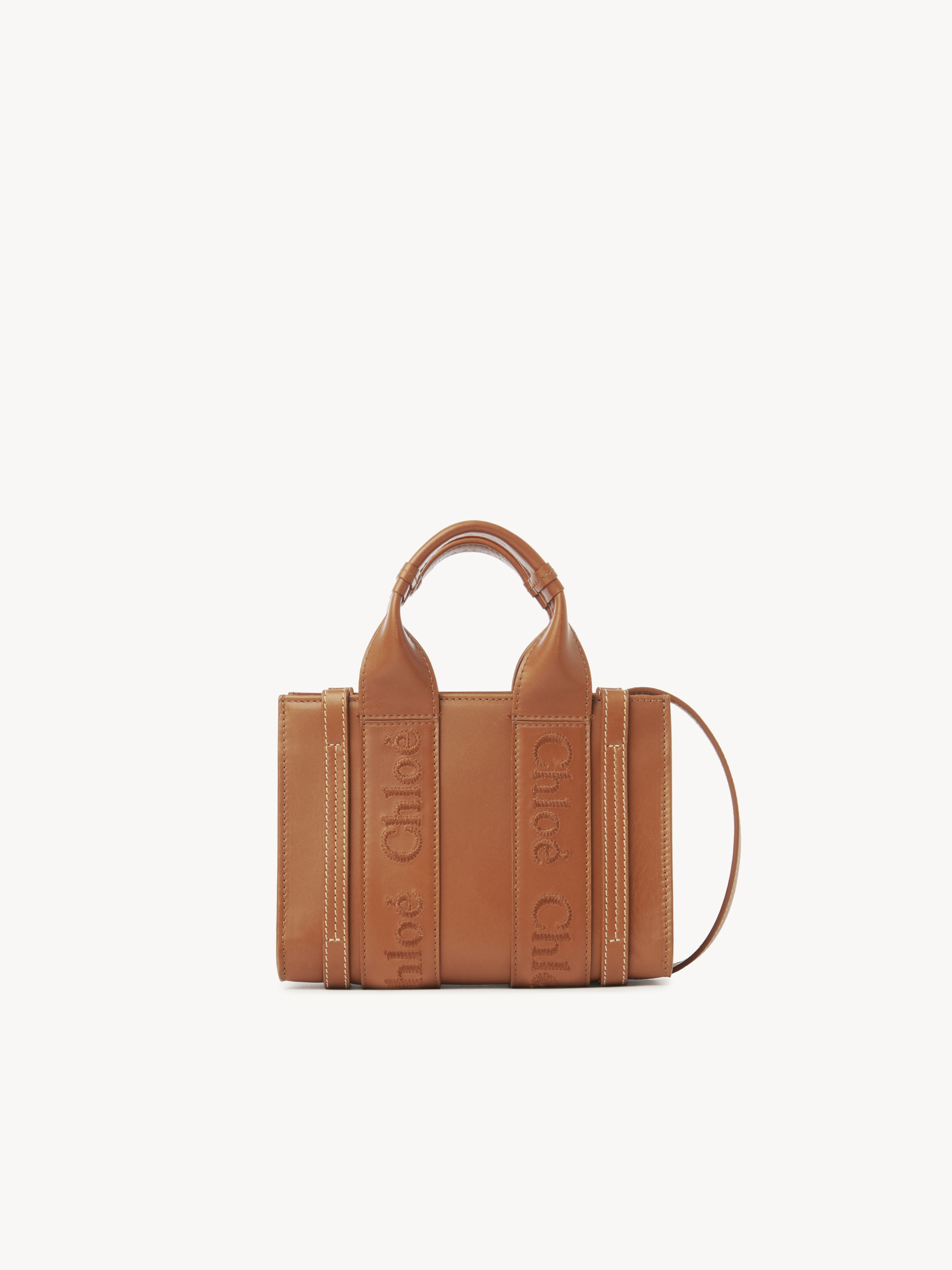 Chloé Mini Woody Tote Bag In Brown