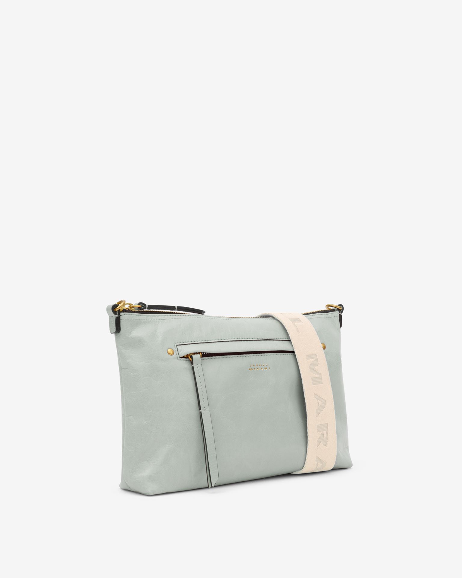 Isabel Marant Nessah Wardy Leather Crossbody Bag In Green