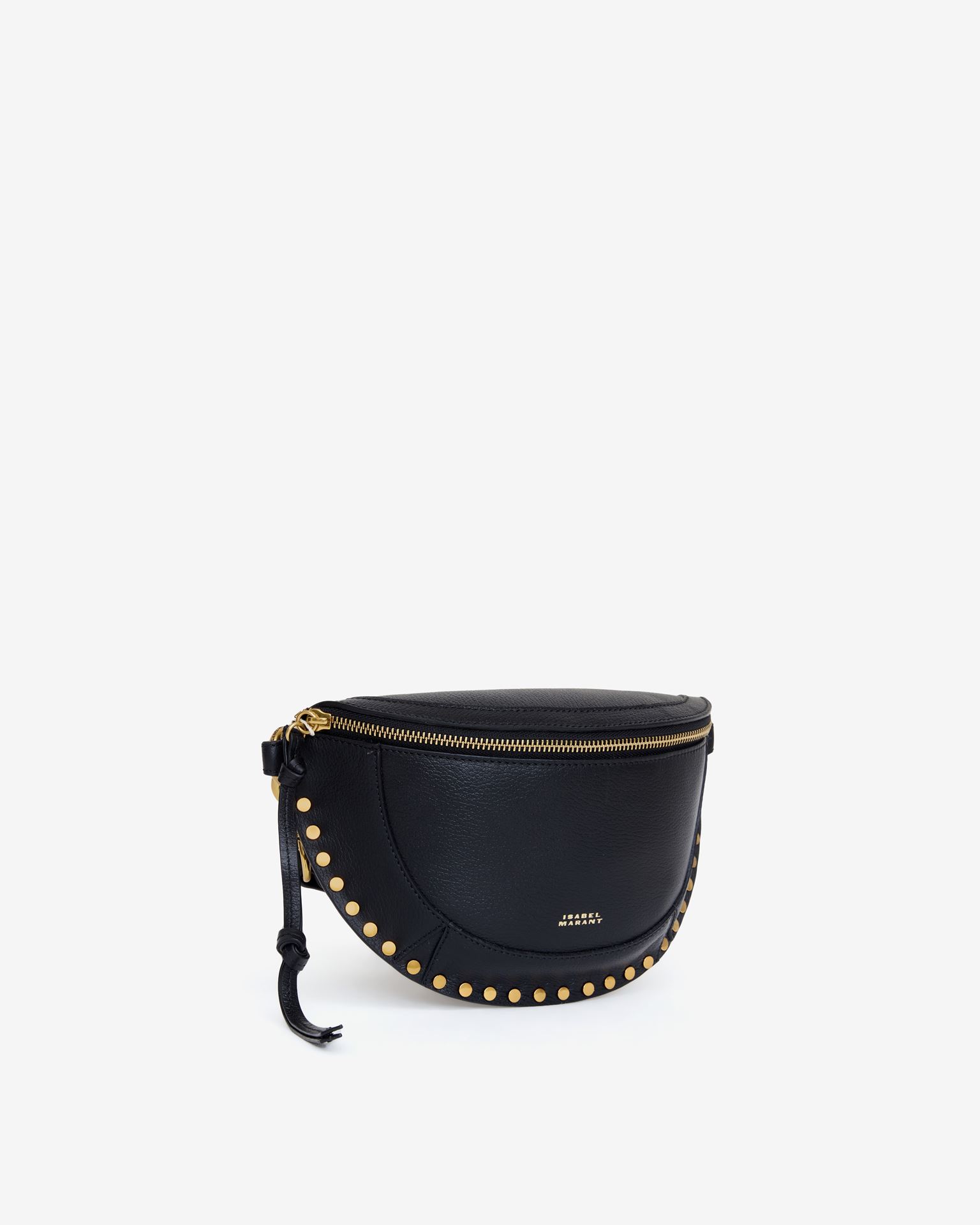 Isabel Marant Skano Grained Leather Belt Bag In Black