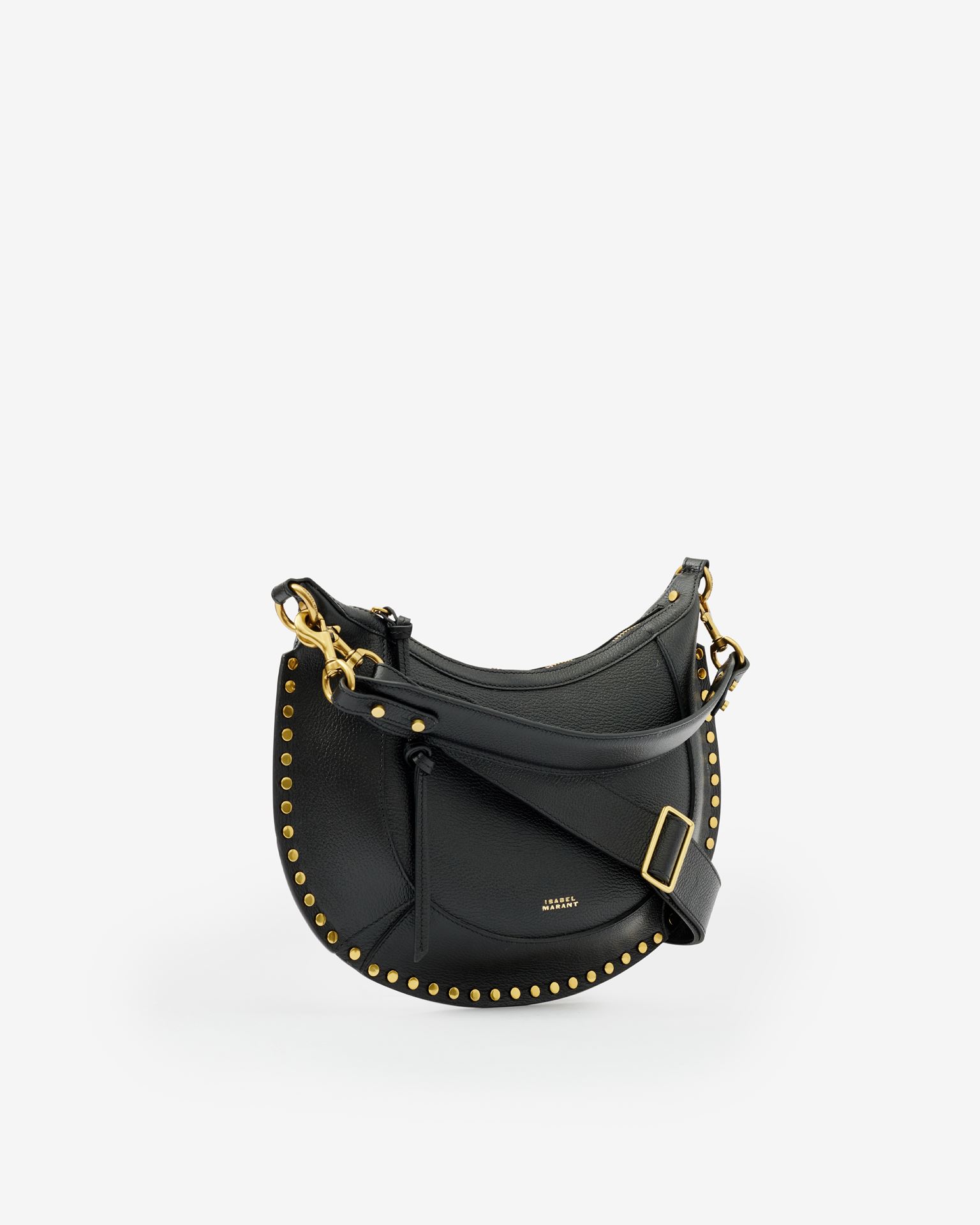 Isabel Marant Naoko Grained Leather Shoulder Bag In Black