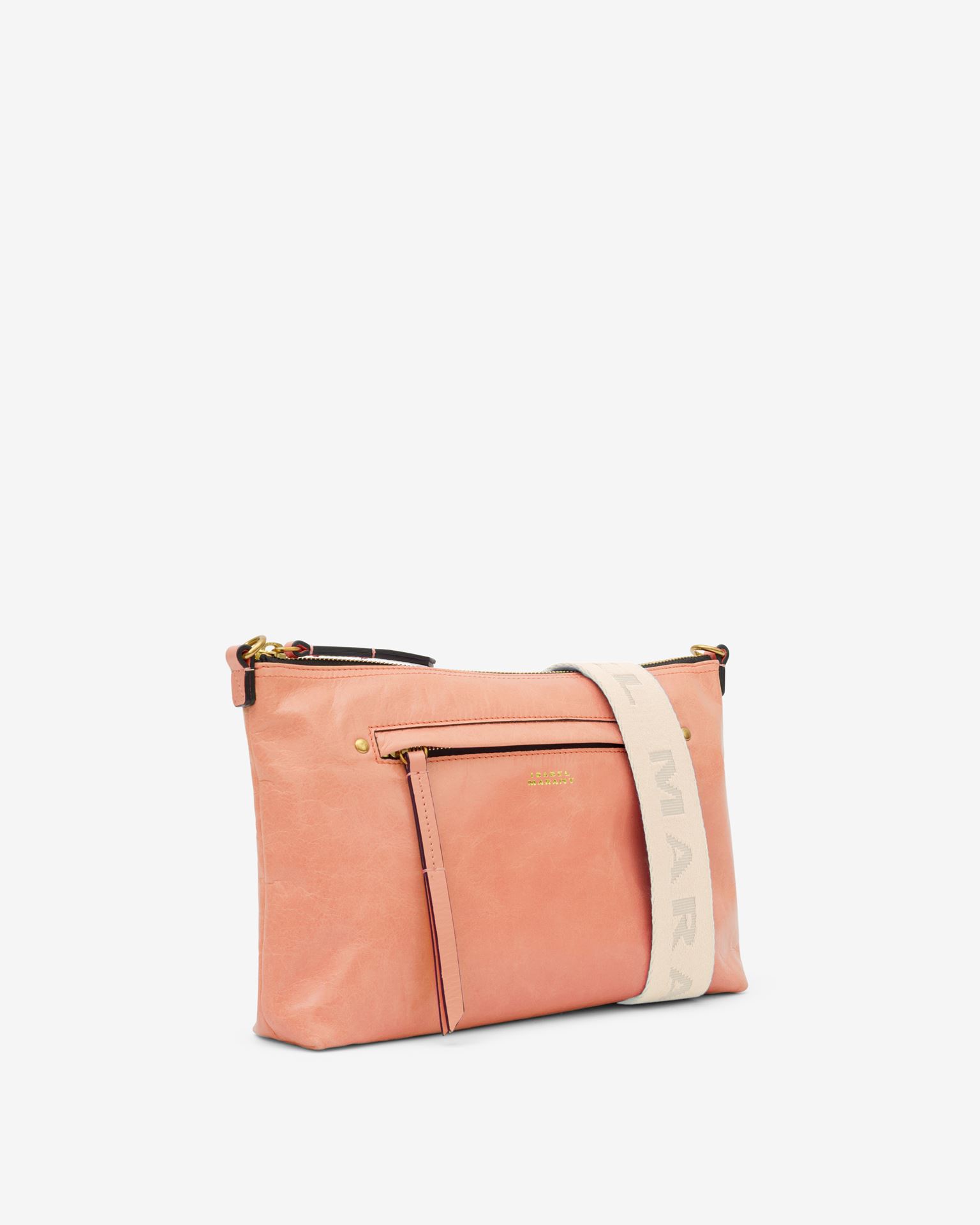 Isabel Marant Nessah Wardy Leather Crossbody Bag In Orange