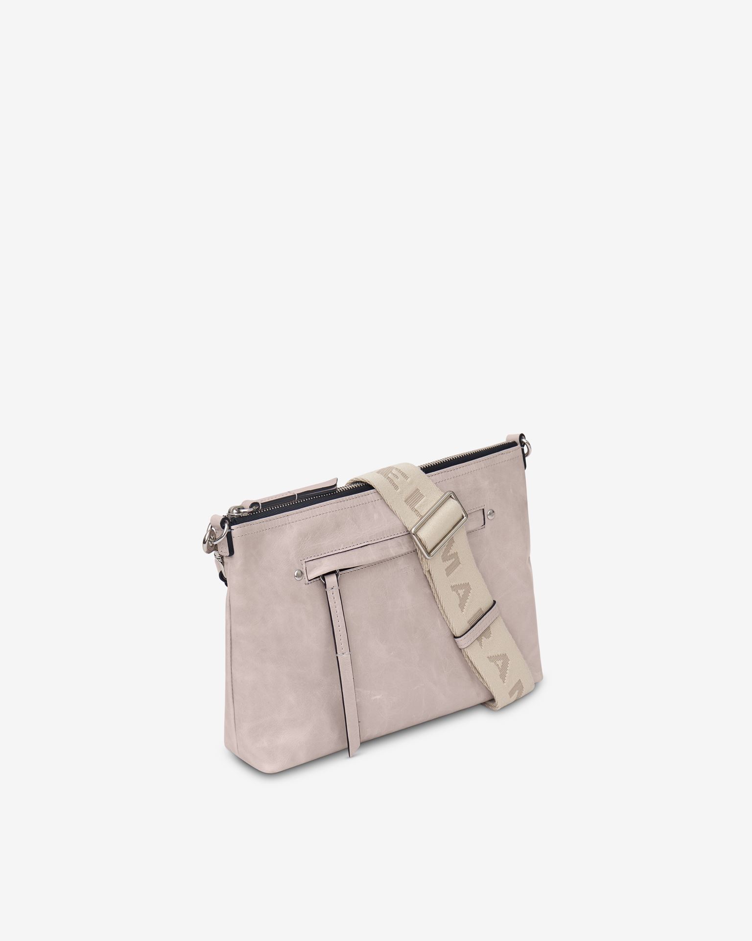 Isabel Marant Nessah Wardy Leather Crossbody Bag In Pink