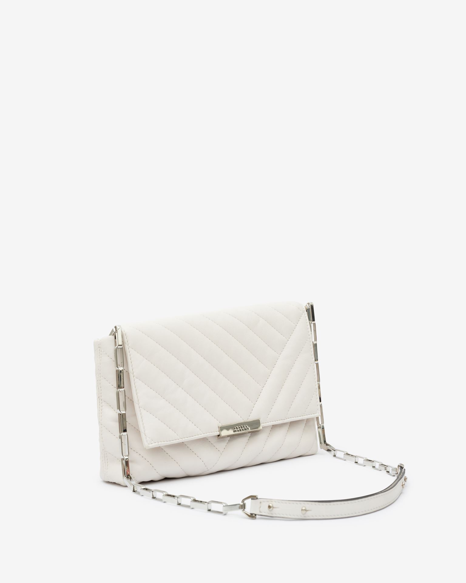 Shop Isabel Marant Merine Quilted Leather Bag In White