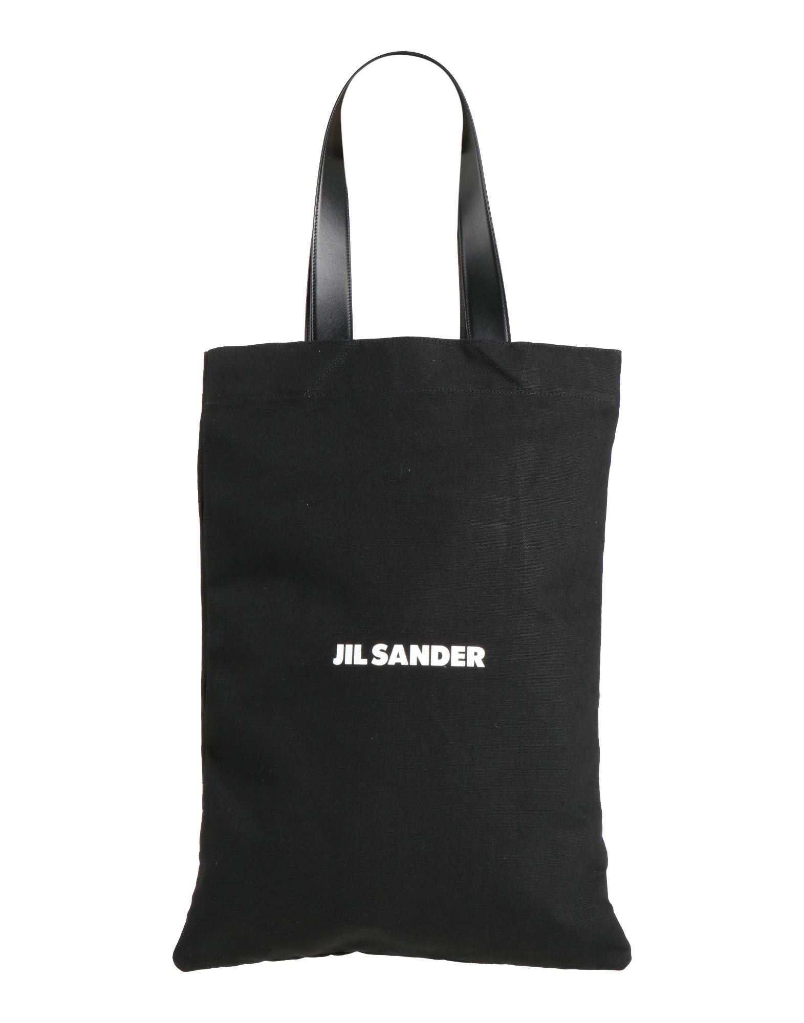 Shop Jil Sander Man Shoulder Bag Black Size - Textile Fibers, Soft Leather