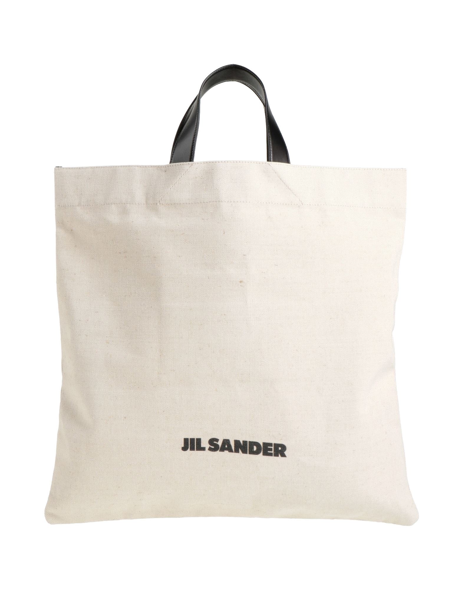 《セール開催中》JIL SANDER メンズ ハンドバッグ アイボリー 紡績繊維 / 革