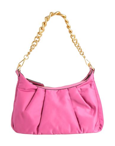 Gianni Chiarini Woman Shoulder Bag Fuchsia Size - Soft Leather, Textile Fibers In Pink