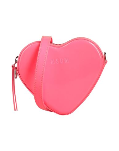 Msgm Woman Cross-body Bag Fuchsia Size - Polyurethane, Polyester, Viscose In Pink