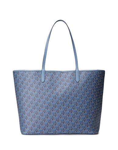 LAUREN RALPH LAUREN COATED CANVAS LARGE COLLINS TOTE, Slate blue Women's  Handbag