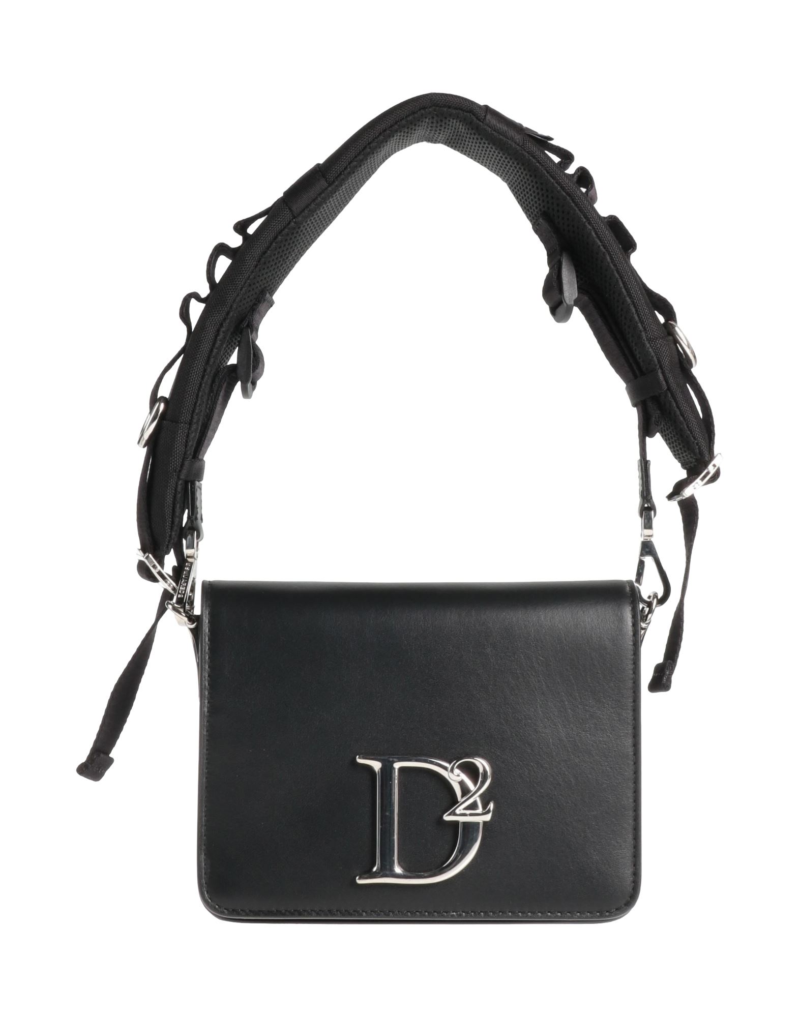 Dsquared2 Woman Handbag Black Size - Calfskin, Textile Fibers