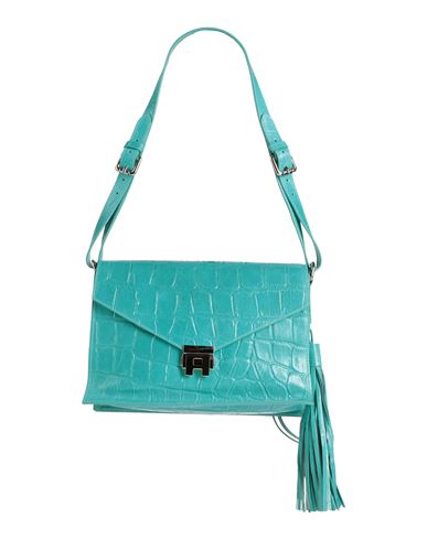 Aniye By Woman Shoulder Bag Turquoise Size - Soft Leather In Brown