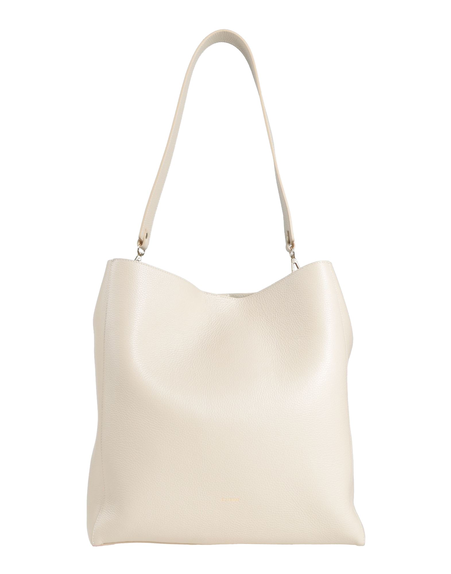Shop Euterpe Woman Shoulder Bag Beige Size - Soft Leather