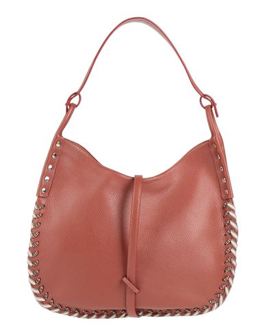 Shop Zanellato Woman Shoulder Bag Brick Red Size - Soft Leather