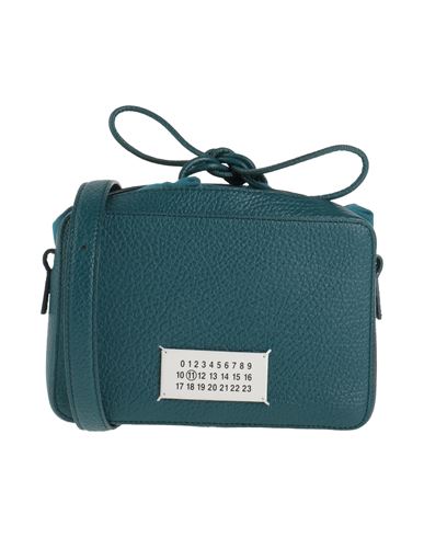 Maison Margiela Woman Cross-body Bag Deep Jade Size - Soft Leather, Textile Fibers In Burgundy