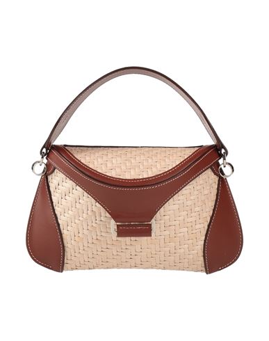 Rodo Woman Handbag Brown Size - Soft Leather, Straw
