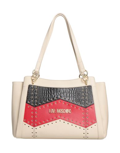 Love Moschino Woman Shoulder Bag Ivory Size - Calfskin In White