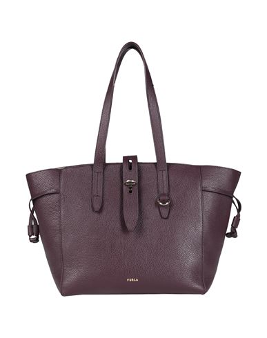 Shop Furla Net M Tote 29 Woman Handbag Deep Purple Size - Calfskin