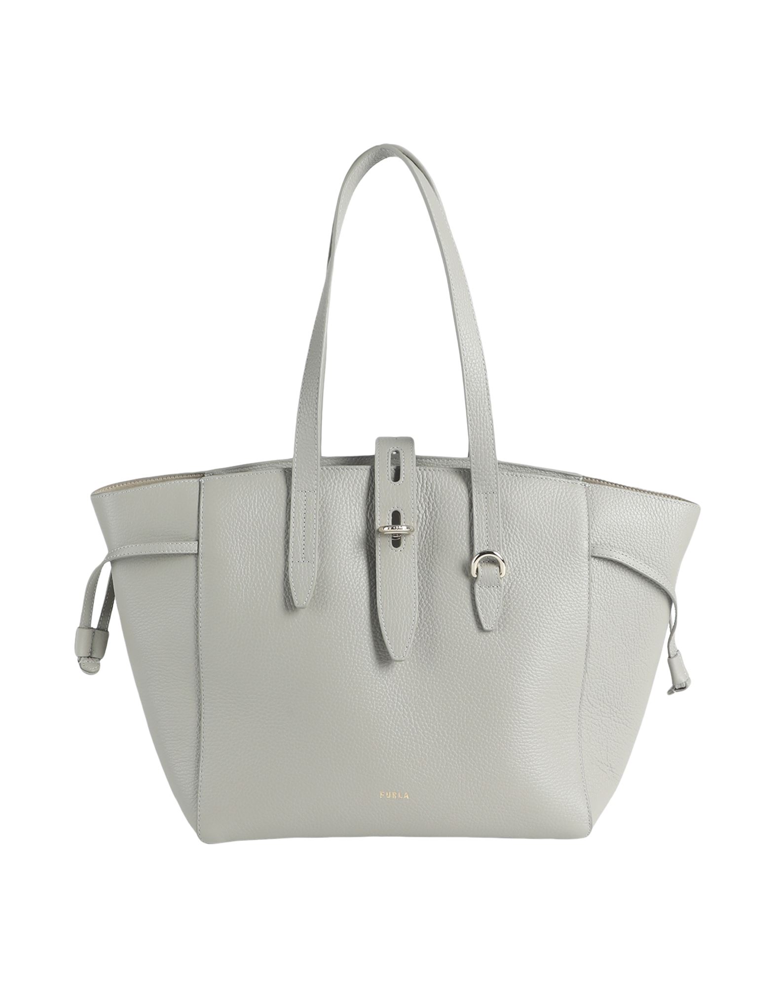 Shop Furla Net M Tote 29 Woman Handbag Grey Size - Calfskin