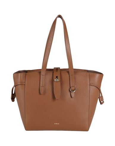 Shop Furla Net M Tote 29 Woman Handbag Brown Size - Calfskin