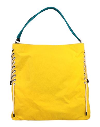Shop Hogan Woman Handbag Yellow Size - Soft Leather, Textile Fibers