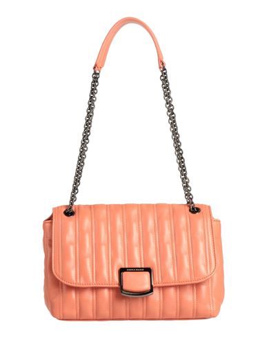 Longchamp Woman Shoulder Bag Salmon Pink Size - Lambskin, Cowhide