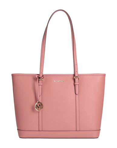 Shop Michael Michael Kors Woman Shoulder Bag Pastel Pink Size - Leather