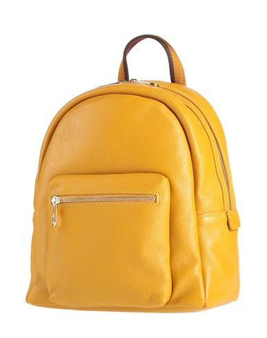 Woman Backpack Ocher Size - Soft Leather
