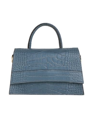 Ab Asia Bellucci Woman Handbag Slate Blue Size - Soft Leather