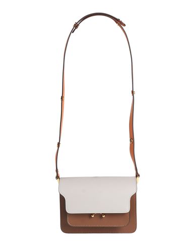 Marni Woman Shoulder Bag Brown Size - Calfskin, Brass