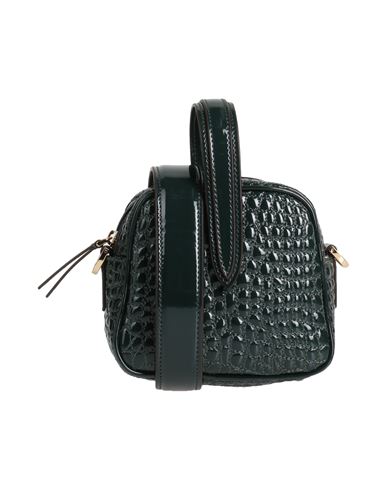 Marco De Vincenzo Woman Handbag Dark Green Size - Textile Fibers