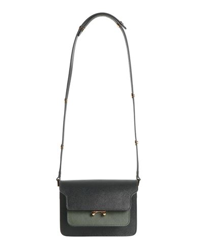 Marni Woman Shoulder Bag Black Size - Calfskin, Brass In Black