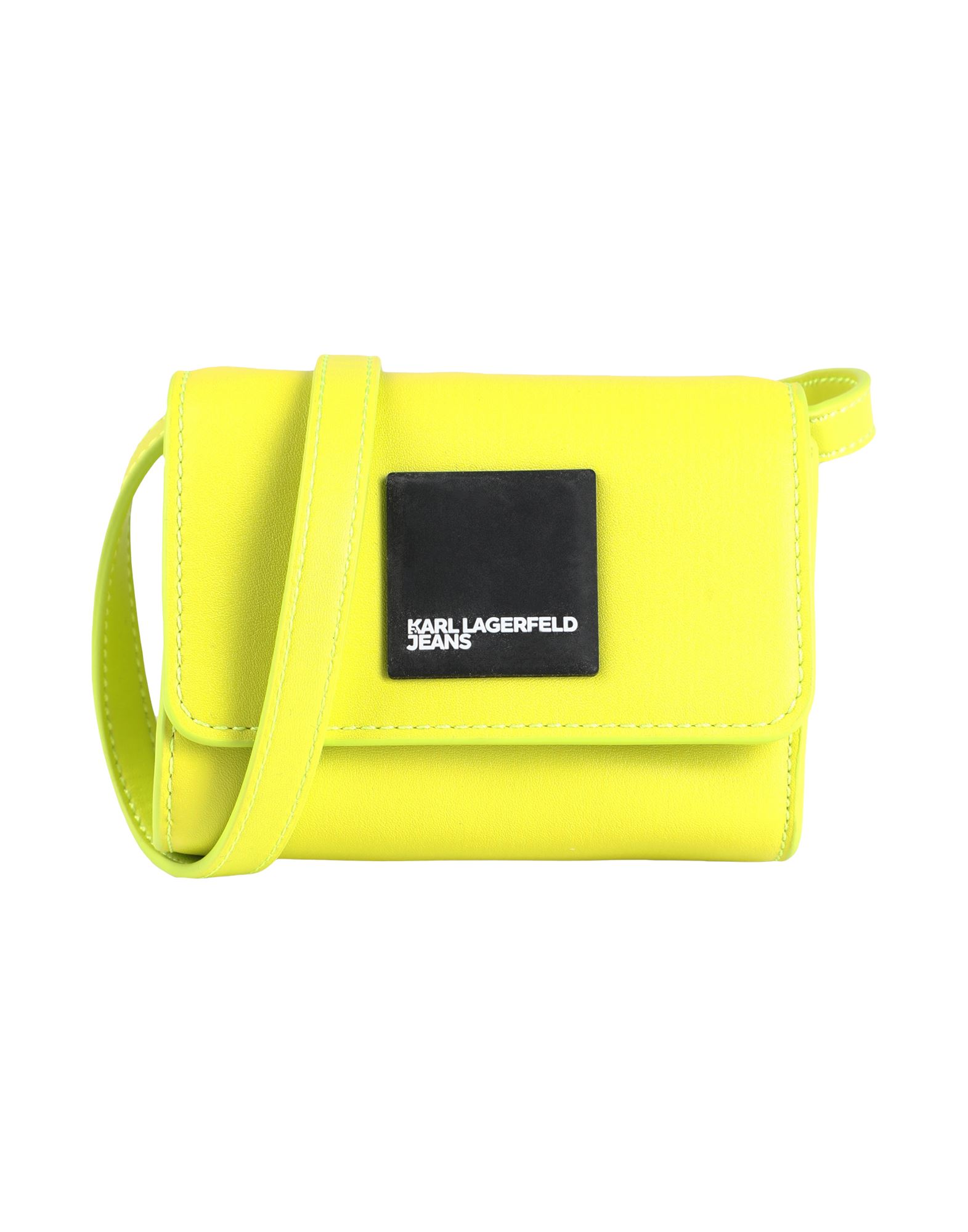 Karl Lagerfeld Jeans Tech Logo-patch Nano Bag In Acid Green
