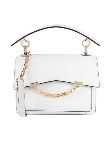 Karl Lagerfeld K/seven Grainy Sb Woman Handbag White Size - Bovine Leather