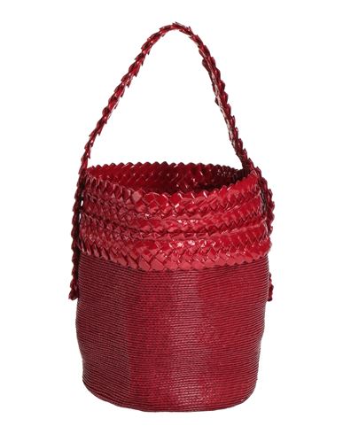Gigi Burris Millinery Woman Handbag Burgundy Size - Textile Fibers, Plastic In Red