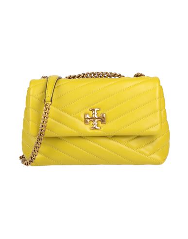 Tory Burch Woman Cross-body Bag Acid Green Size - Soft Leather In Yellow