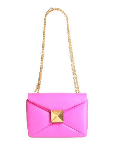 Valentino Garavani Woman Shoulder Bag Fuchsia Size - Soft Leather In Pink