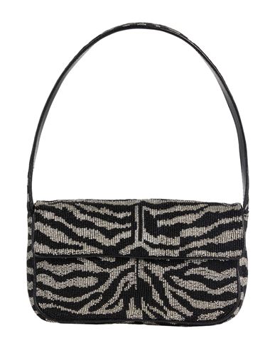 Staud Tommy Beaded Bag Woman Handbag Black Size - Rayon, Glass, Polyurethane