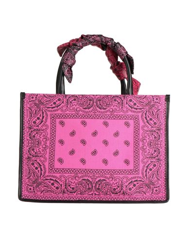 Shop Anita Bilardi Woman Handbag Magenta Size - Linen, Calfskin