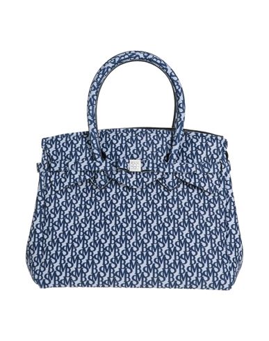 Save My Bag Woman Handbag Navy Blue Size - Peek (polyether - Ether - Ketone), Polyester, Elastane